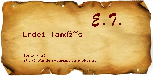 Erdei Tamás névjegykártya