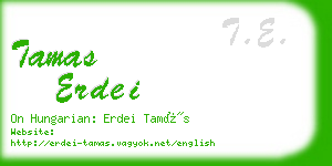 tamas erdei business card